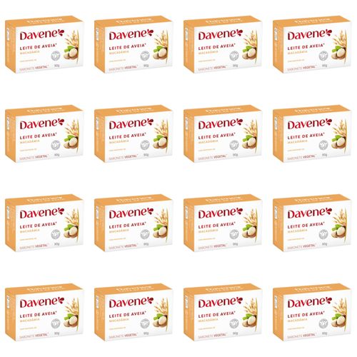 Kit c/16 Sabonete Davene Leite De Aveia Macadamia 90g