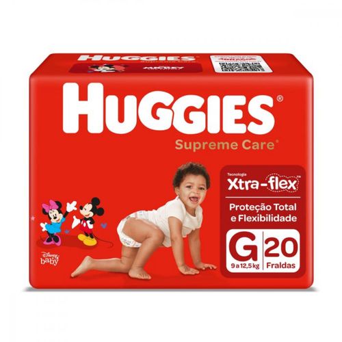 Kit 4 Fraldas Huggies Supreme Care G 20 Unidades cada