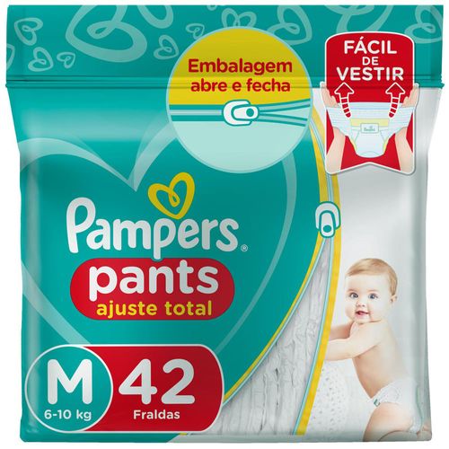 Kit 2 Fraldas Confortsec Pants Mega ”M” Pampers c/42 Unidades cada