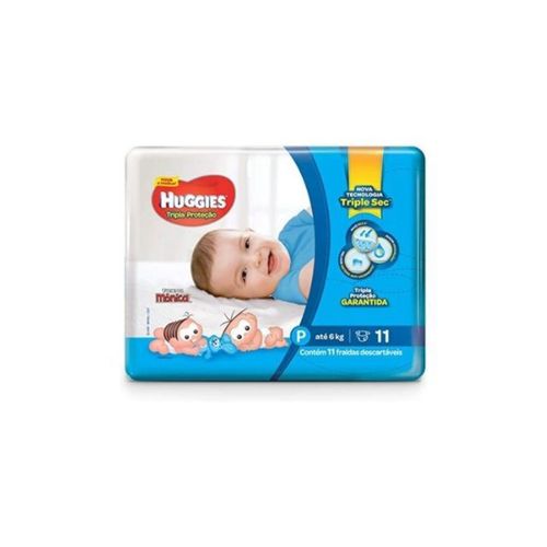Kit 4 Fraldas Disney Tripla Regular (P) c/11 Unidades cada