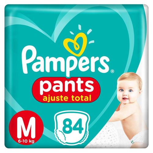 Kit 4 Fraldas Confortsec Pants Bag ”M” Pampers Simples c/ 84 Unidades cada