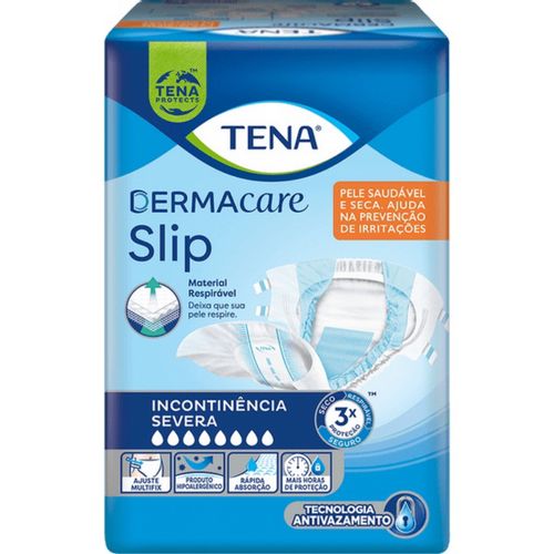 Kit 4 Fraldas geriátrica Tena Dermacare Slip tam. G com 8 Unidades cada