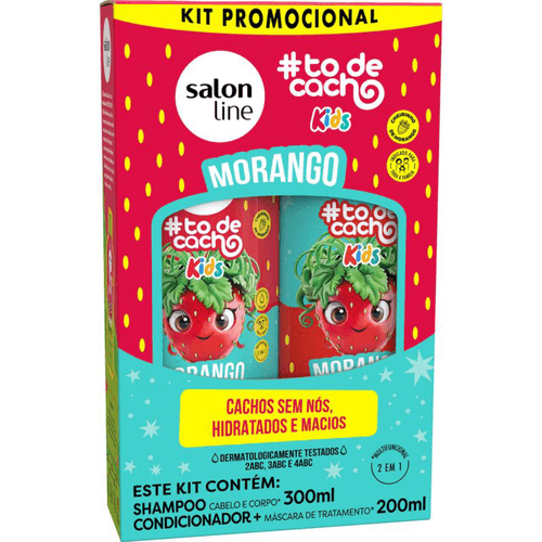 Salon Line Kit Shampoo + Condicionador Kids Morango #Todecachos