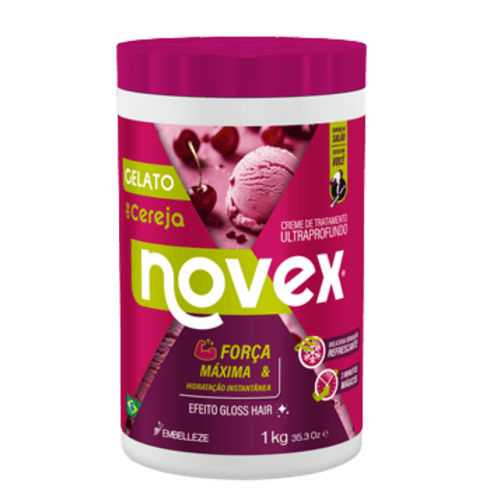 Creme Tratamento Novex 1kg Gelato Cereja Creme Tratamento Novex 1kg Gelato Cereja