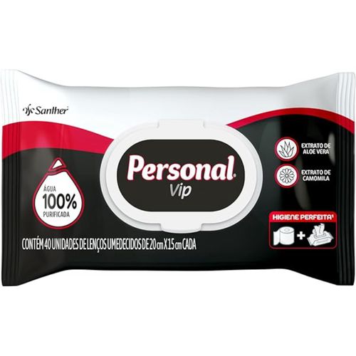 Toalha Umedecida Personal Vip 40 Unidades Toalha Umedecida Personal Vip 40 Unidades