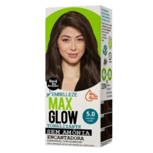 Tintura Max Glow 5,0 Castanho Claro 74g Tintura Max Glow 5,0 Castanho Claro 74g