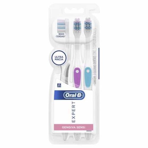 Escova Expert Sensitive Oral-B Simples c/3 Unidades Escova Expert Sensitive Oral-B Simples c/3 Unidades