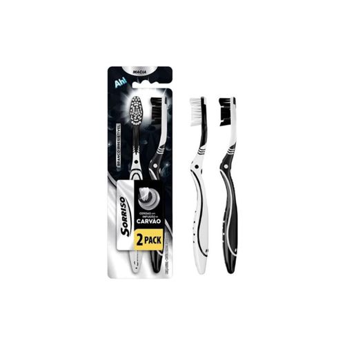 Escova De Dentes Sorriso Carvão 2 Unidades Escova De Dentes Sorriso Carvão 2 Unidades