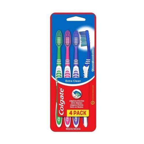 Escova De Dentes Colgate Extra Clean Com 4 Unidades Escova De Dentes Colgate Extra Clean Com 4 Unidades