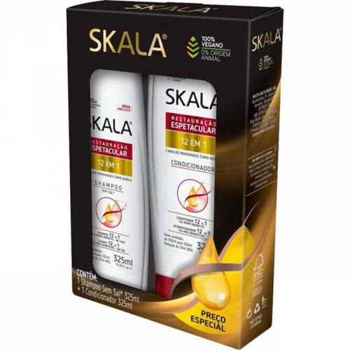 Shampoo + Condicionador Skala 325ml 12 Em 1 Shampoo + Condicionador Skala 325ml 12 Em 1
