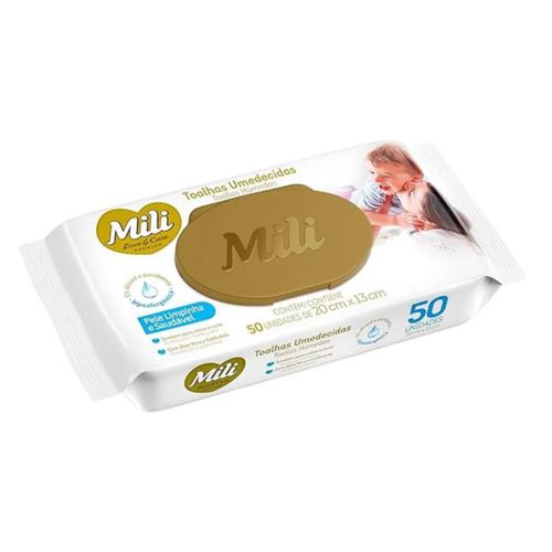 Lenço Umedecido Mili Lovecare c/ 50 Unidades