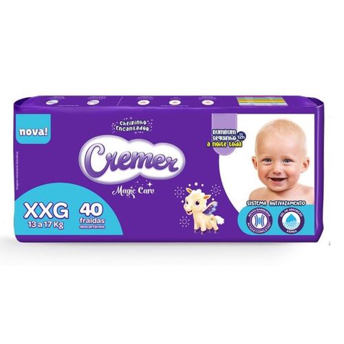 Fralda Descartável Cremer Hiper Xxg 40 Unidades