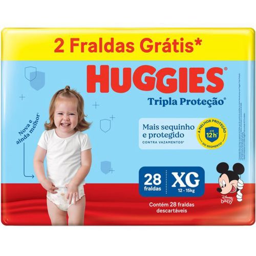 Fralda Huggies Tripla Proteção Meguinha (Xg) 28 Unidades Fralda Huggies Tripla Proteção Meguinha (Xg) 28 Unidades