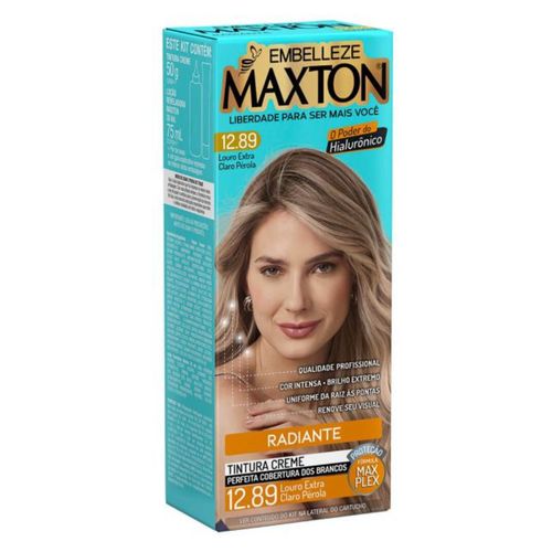 Embelleze Tinta De Cabelo Maxton Louro Extra Claro Perola 12.89 Radiante 50g Embelleze Tinta De Cabelo Maxton Louro Extra Claro Perola 12.89 Radiante 50g
