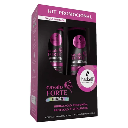 Kit Haskell Cavalo Forte Hidra Shampoo 500ml + Condicionador 300ml Kit Haskell Cavalo Forte Hidra Shampoo 500ml + Condicionador 300ml