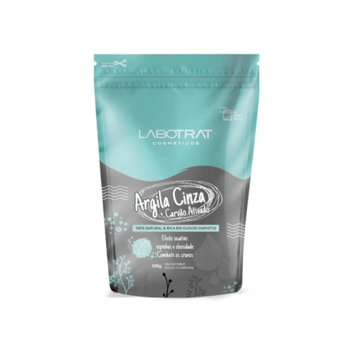 Argila Cinza Carvão Ativado 100g Labotrat Argila Cinza Carvão Ativado 100g Labotrat