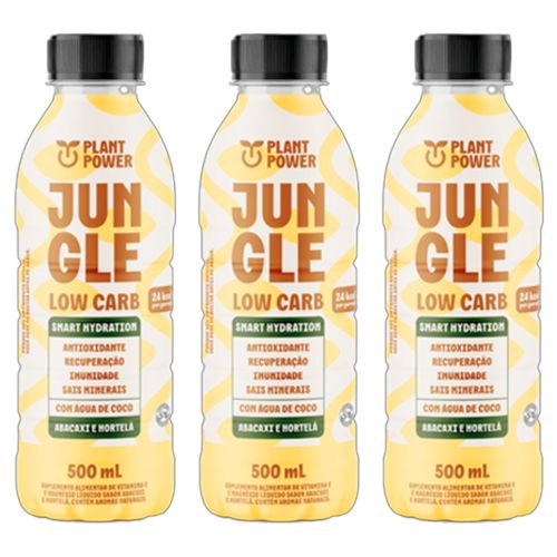Kit 3X: Bebida Isotônica Low Carb Abacaxi e Hortelã Jungle 500ml