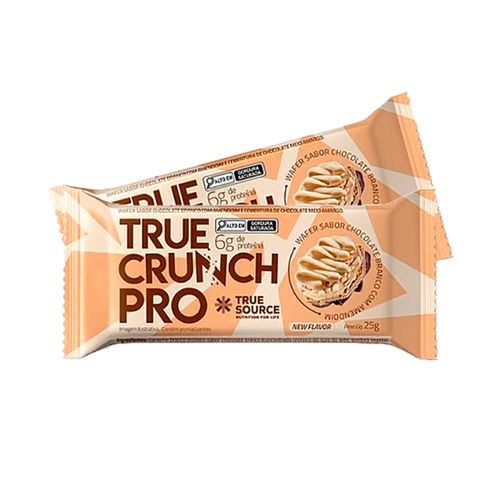 Kit 2X: Wafer Proteico True Crunch Pro Chocolate Branco True Source 25g