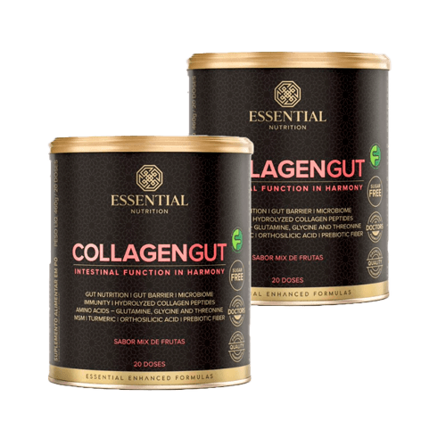 Kit 2X: Collagen Gut Colágeno Mix de Frutas Essential Nutrition 460g Kit 2X: Collagen Gut Colágeno Mix de Frutas Essential Nutrition 460g