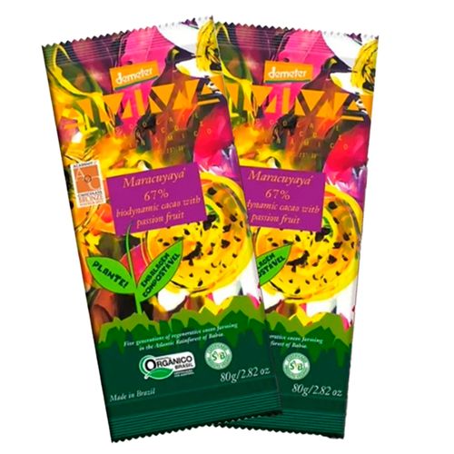 Kit 2X: Chocolate Maracuyayá 67% Cacau com Maracujá Orgânico Biodinâmico Amma Chocolate 80g Kit 2X: Chocolate Maracuyayá 67% Cacau com Maracujá Orgânico Biodinâmico Amma Chocolate 80g