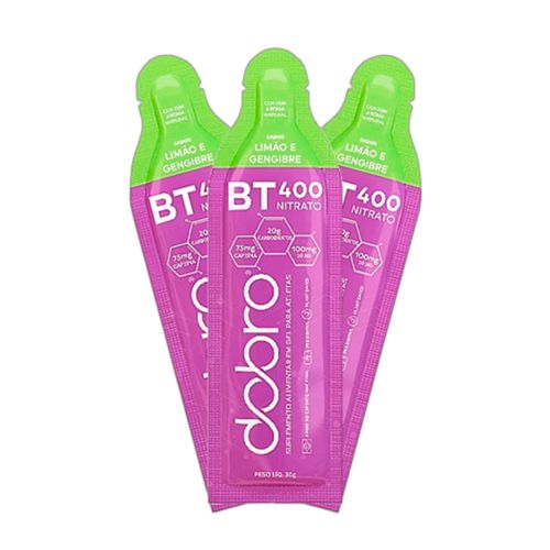 Kit 3X: BT Nitrato Limão e Gengibre com Cafeína Gel Dobro 30g