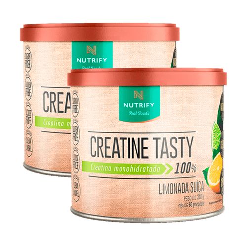Kit 2X: Creatine Tasty Creatina Monohidratada Limonada Suíça Nutrify 210g Limonada Suíça
