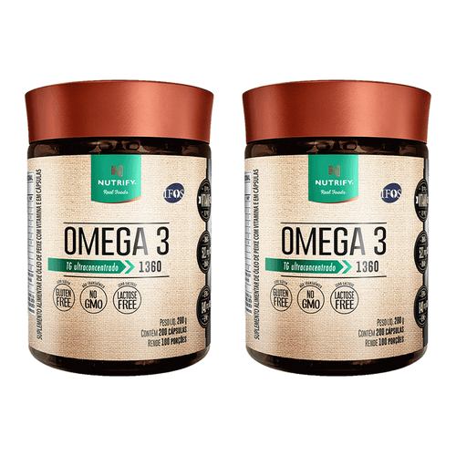 Kit 2X: Ômega 3 TG Ultraconcentrado Nutrify 200 Cápsulas