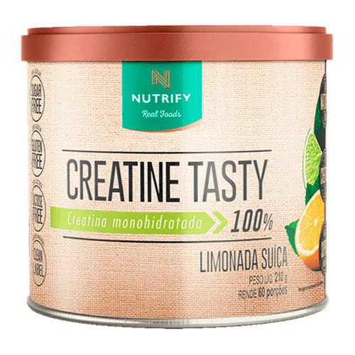 Creatine Tasty Creatina Monohidratada Limonada Suíça Nutrify 210g