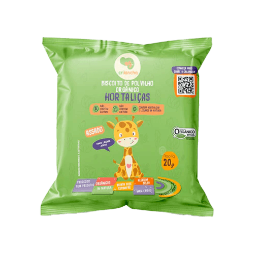 Biscoito de Polvilho Hortaliças Vegano Orgânico Crilancha 20g
