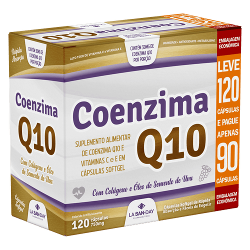 Coenzima Q10 + Colágeno Hidrolisado (120 Cápsulas)