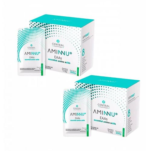 2x Aminnu Eaas 10g- 30 Sachês- Central Nutrition- Limão Limão