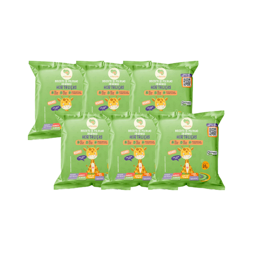 Kit 6X: Biscoito de Polvilho Hortaliças Vegano Orgânico Crilancha 20g
