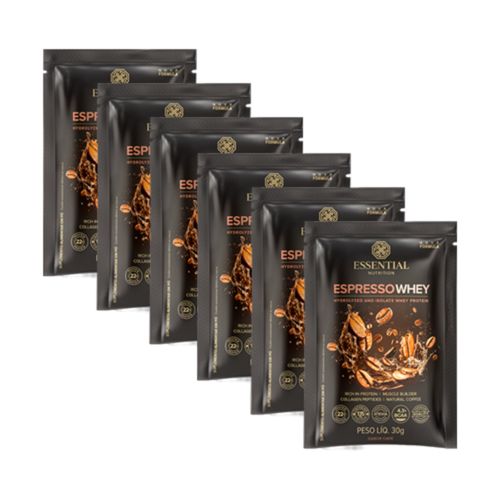 Kit 6X: Espresso Whey Sachê Essential Nutrition 30g Kit 6X: Espresso Whey Sachê Essential Nutrition 30g