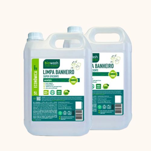 Kit 2X: Limpa Banheiro Biodegradável Biowash 5L