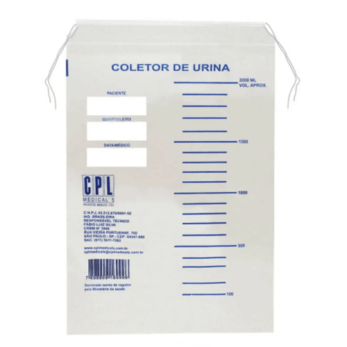 Coletor de Urina Descartável - 2000ml - CPL Medicals Unidade Unidade Coletor de Urina Descartável - 2000ml - CPL Medicals Unidade Unidade