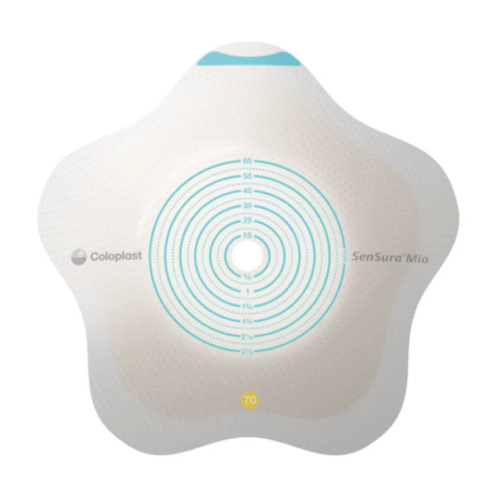 Base Adesiva Sensura MIO Concave 70mm Rec 10-65mm - 5un - Coloplast 18530