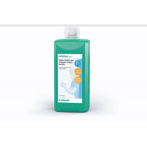 Solução Alcoólica para Antissepsia Cirúrgica das Mãos Softalind Pure 1000ml - BBraun Solução Alcoólica para Antissepsia Cirúrgica das Mãos Softalind Pure 1000ml - BBraun