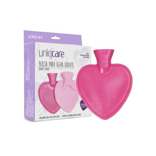 Bolsa para Água Quente Coração com Capa 950ml - UniqCare Bolsa para Água Quente Coração com Capa 950ml - UniqCare