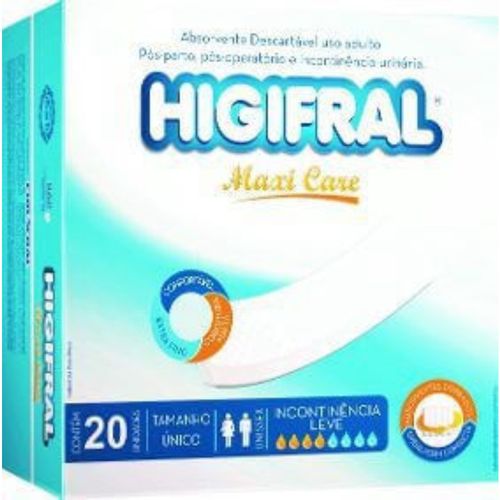 Absorvente para Incontinência Maxi Care - Higifral Absorvente para Incontinência Maxi Care - Higifral