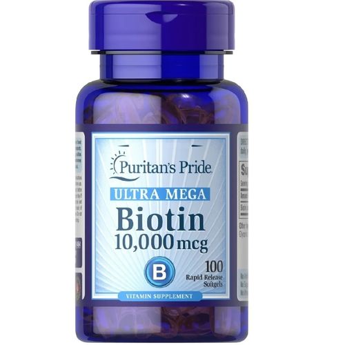 BIOTIN 10 MG 100 SOFTGELS PURITANS PRIDE