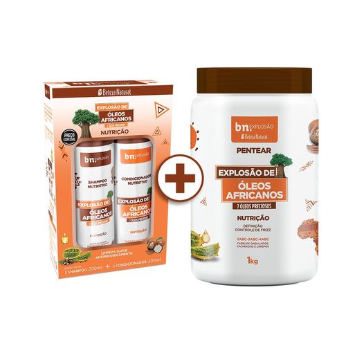 Kit Duo Shampoo 200ml + Condicionador 200ml + Creme de Pentear Explosão de Óleos Africanos 1Kg (3 itens) | BN Cachos Kit Duo Shampoo 200ml + Condicionador 200ml + Creme de Pentear Explosão de Óleos Africanos 1Kg (3 itens) Kit Duo Shampoo 200ml + Condicionador 200ml + Creme de Pentear Explosão de Óleos Africanos 1Kg (3 itens) | BN Cachos Kit Duo Shampoo 200ml + Condicionador 200ml + Creme de Pentear Explosão de Óleos Africanos 1Kg (3 itens)