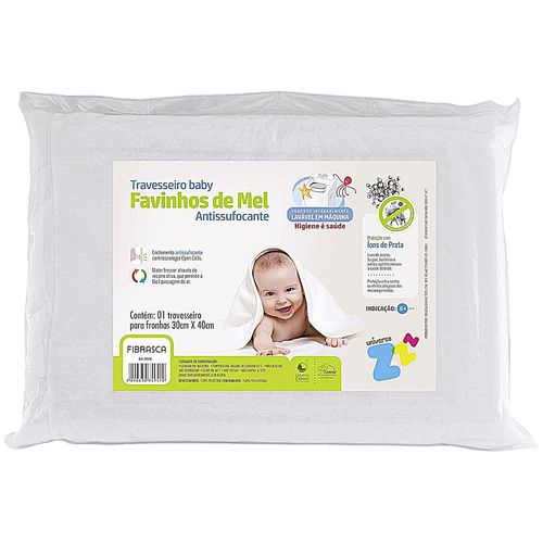 Travesseiro Favinhos de Mel Baby Antissufocante 30x40cm Travesseiro Favinhos de Mel Baby Antissufocante 30x40cm
