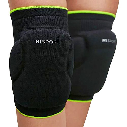 Joelheira Esportiva com Proteção Flyer N1 Preto com Verde Tam M Joelheira Esportiva com Proteção Flyer N1 Preto com Verde Tam M