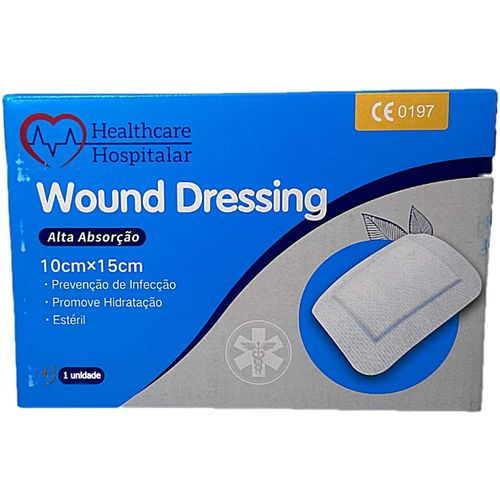 Curativo Absorvente Wound Dressing Healthcare 10x15cm - unidade Curativo Absorvente Wound Dressing Healthcare 10x15cm - unidade