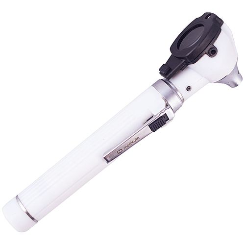 Otoscópio Fibra Óptica LED Medicate - Branco Otoscópio Fibra Óptica LED Medicate - Branco