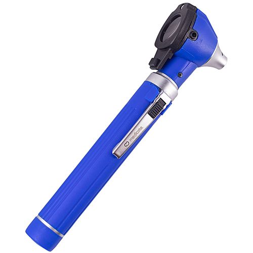 Otoscópio Fibra Óptica LED Medicate - Azul Otoscópio Fibra Óptica LED Medicate - Azul