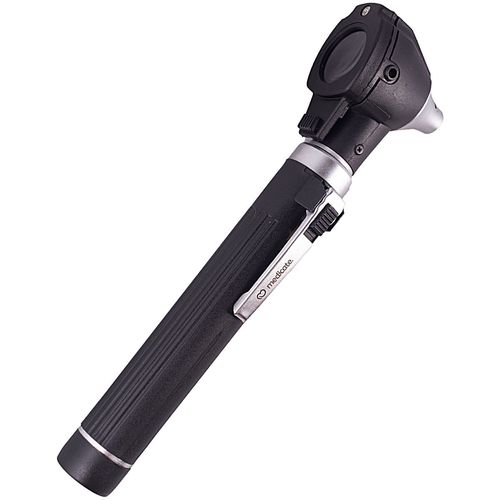 Otoscópio Fibra Óptica LED Medicate - Preto Otoscópio Fibra Óptica LED Medicate - Preto