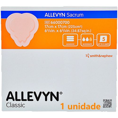 Curativo Allevyn Sacrum Espuma Hidrocelular +Silicone 17x17cm - unidade