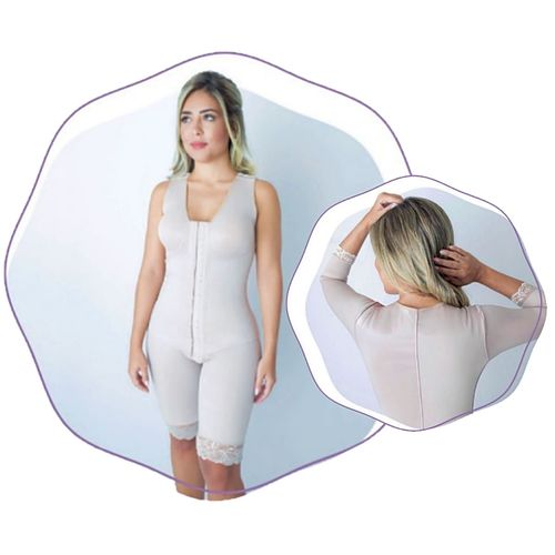 Cinta Modeladora 1/2 Perna MHM/Lethie 732B com Manga 3/4 Tam 44/M Bege Cinta Modeladora 1/2 Perna MHM/Lethie 732B com Manga 3/4 Tam 44/M Bege