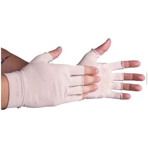 Luva com Proteção Solar Alux Curta Cor Nude Tam GG - par
